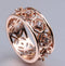 Rose gold ring in vintage style