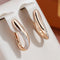 Elegant gold and glitter earrings