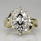 Gold ring with sparkling crystal
