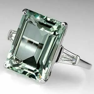 Vintage style turquoise crystal ring